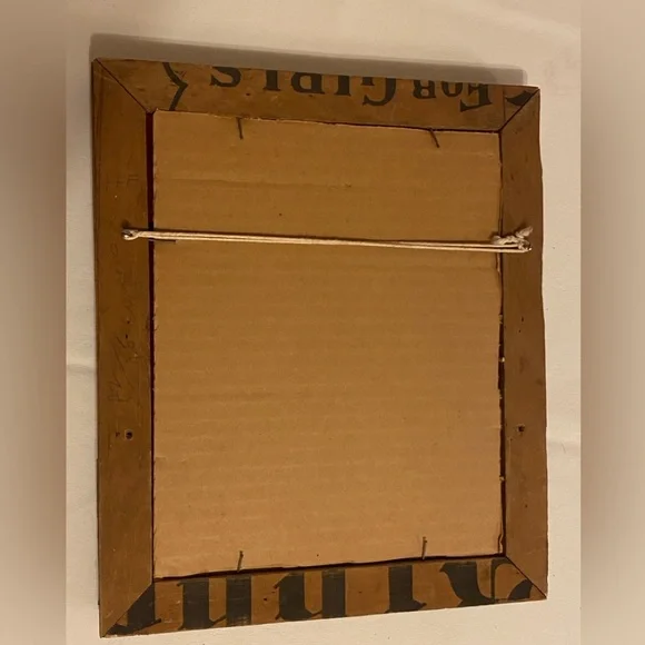 Tramp art photo frame and oval vintage frame - Picture 4 of 11